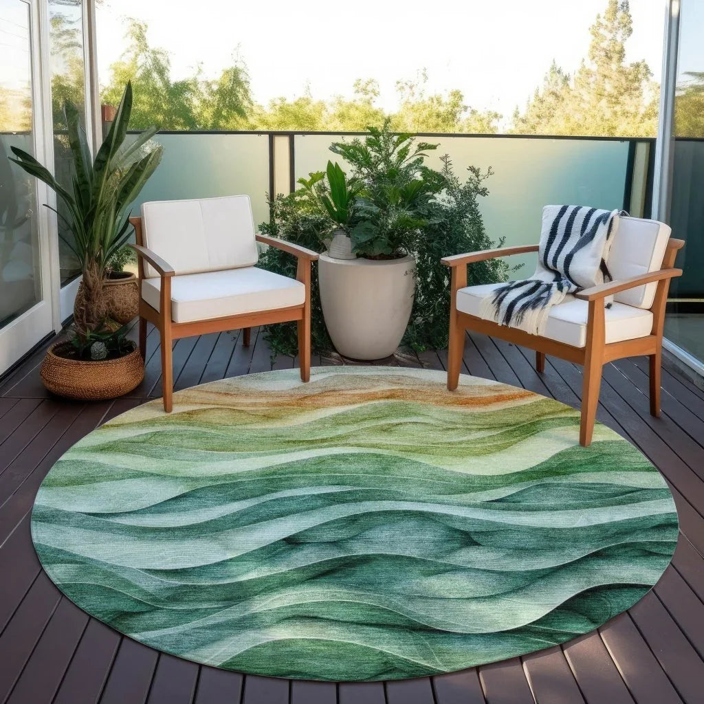 Elissar Teal Washable Indoor - Outdoor Rug - LOOMLAN - LOOMLAN Rugs - Outdoor Rugs