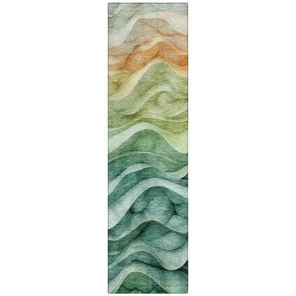 Elissar Teal Washable Indoor - Outdoor Rug - LOOMLAN - LOOMLAN Rugs - Outdoor Rugs