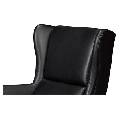 Elite Wing Luxurious Leather Armchair - LOOMLAN - Sarreid - Club Chairs