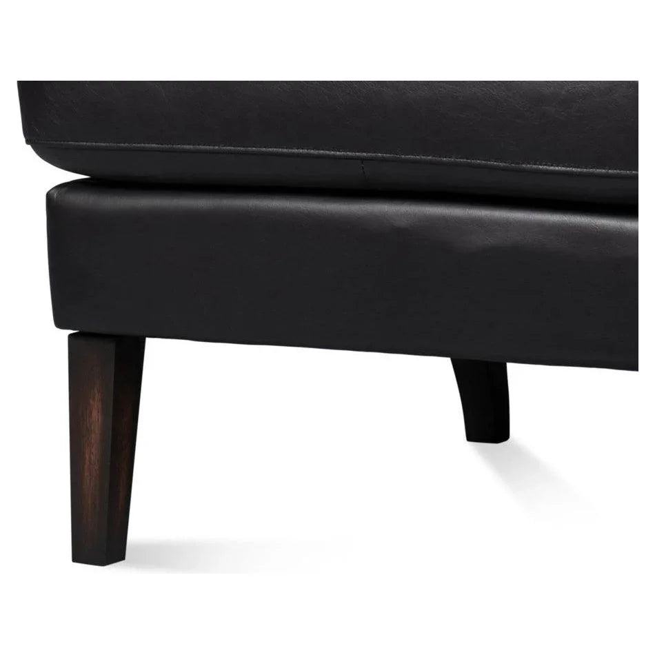 Elite Wing Luxurious Leather Armchair - LOOMLAN - Sarreid - Club Chairs