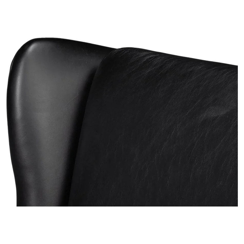 Elite Wing Luxurious Leather Armchair - LOOMLAN - Sarreid - Club Chairs