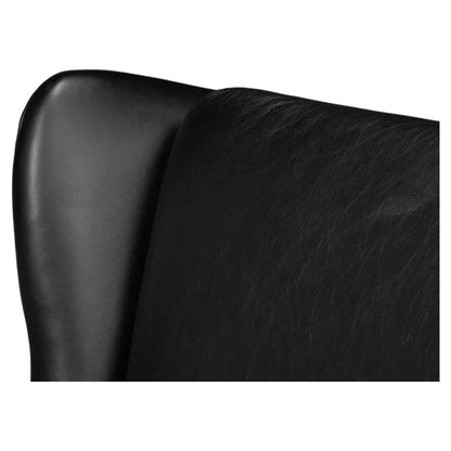 Elite Wing Luxurious Leather Armchair - LOOMLAN - Sarreid - Club Chairs