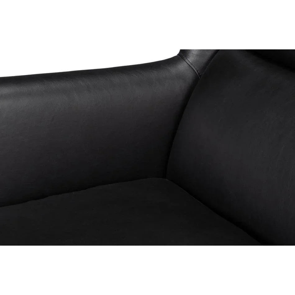 Elite Wing Luxurious Leather Armchair - LOOMLAN - Sarreid - Club Chairs