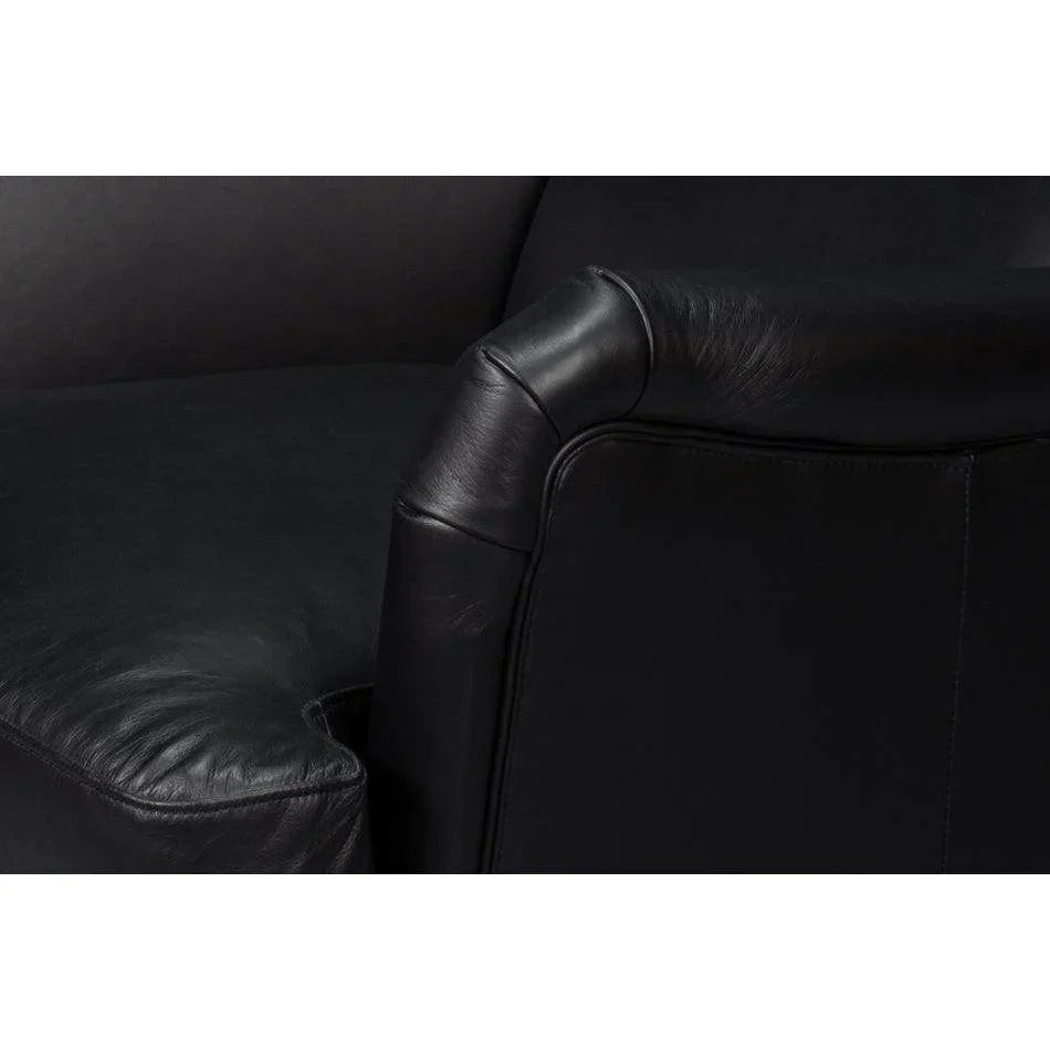 Elite Wing Luxurious Leather Armchair - LOOMLAN - Sarreid - Club Chairs