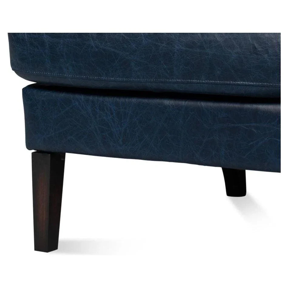 Elite Wing Luxurious Leather Armchair - LOOMLAN - Sarreid - Club Chairs