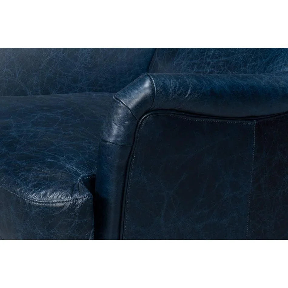 Elite Wing Luxurious Leather Armchair - LOOMLAN - Sarreid - Club Chairs