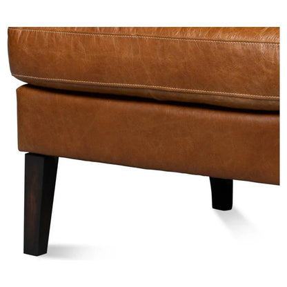 Elite Wing Luxurious Leather Armchair - LOOMLAN - Sarreid - Club Chairs