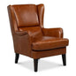 Elite Wing Luxurious Leather Armchair - LOOMLAN - Sarreid - Club Chairs
