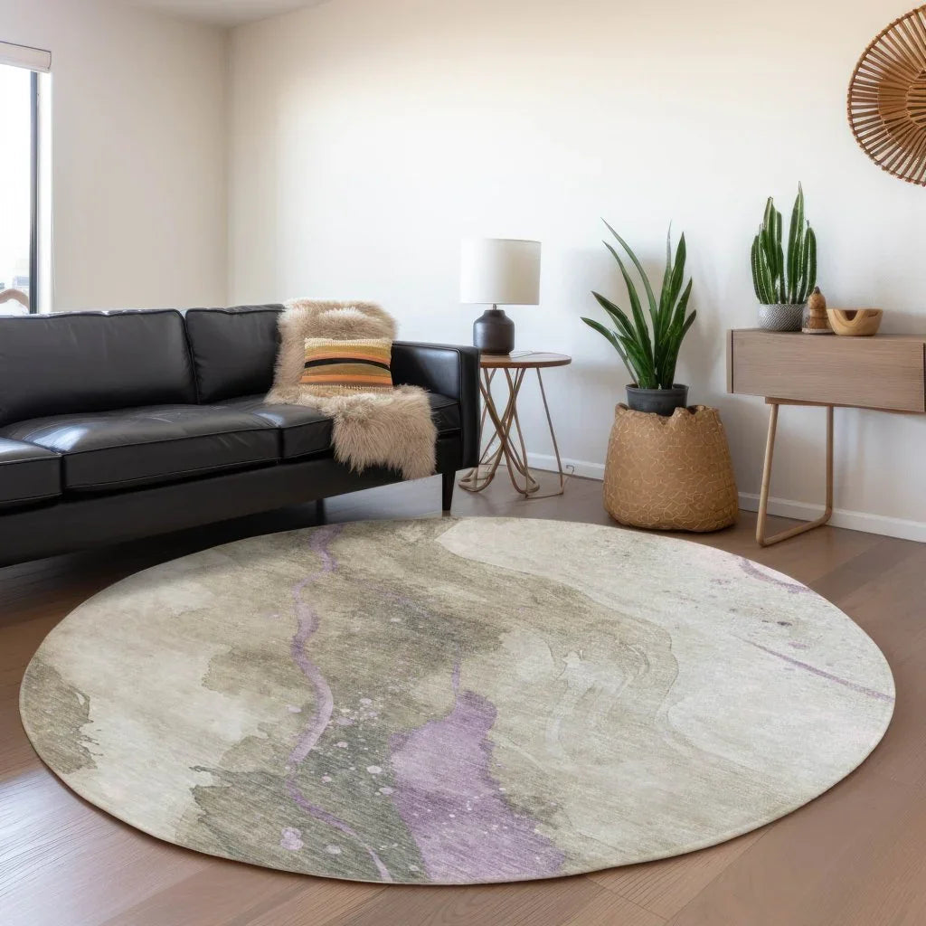 Elithra Brown Washable Indoor - Outdoor Rug - LOOMLAN - LOOMLAN Rugs - Outdoor Rugs