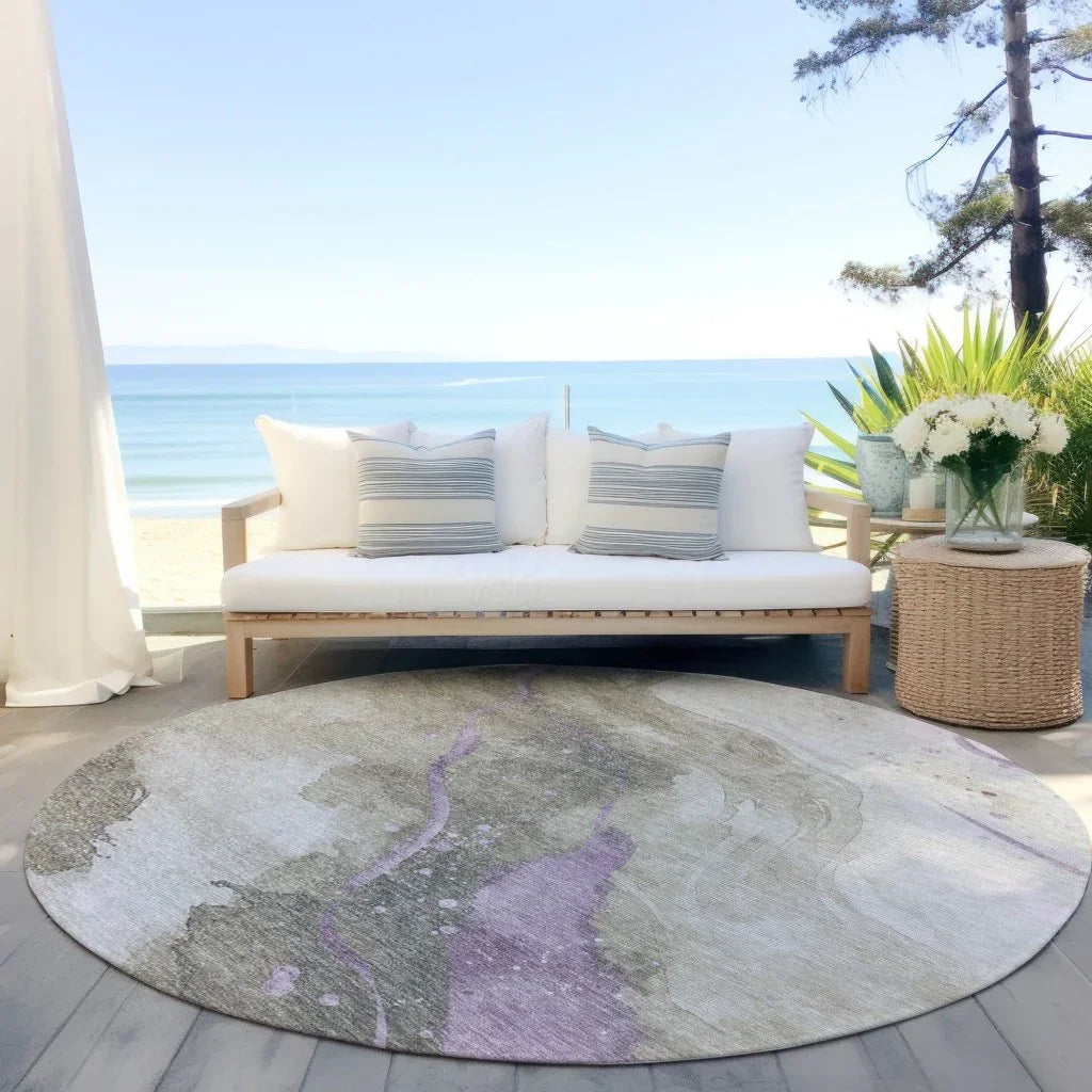 Elithra Brown Washable Indoor - Outdoor Rug - LOOMLAN - LOOMLAN Rugs - Outdoor Rugs