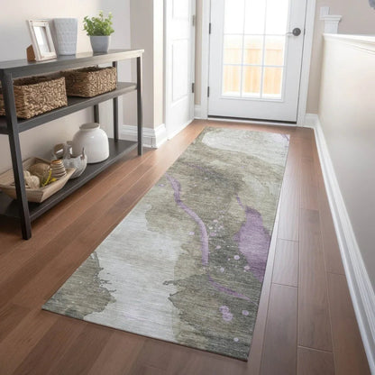 Elithra Brown Washable Indoor - Outdoor Rug - LOOMLAN - LOOMLAN Rugs - Outdoor Rugs