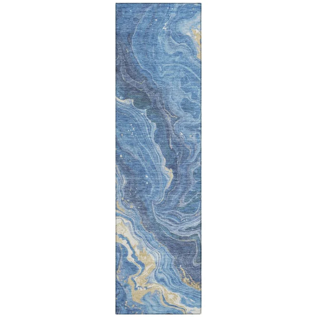 Elius Blue Washable Indoor - Outdoor Rug - LOOMLAN - LOOMLAN Rugs - Outdoor Rugs