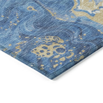 Elius Blue Washable Indoor - Outdoor Rug - LOOMLAN - LOOMLAN Rugs - Outdoor Rugs