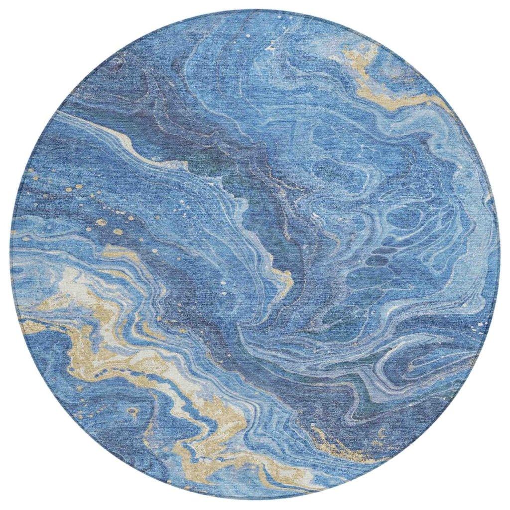 Elius Blue Washable Indoor - Outdoor Rug - LOOMLAN - LOOMLAN Rugs - Outdoor Rugs