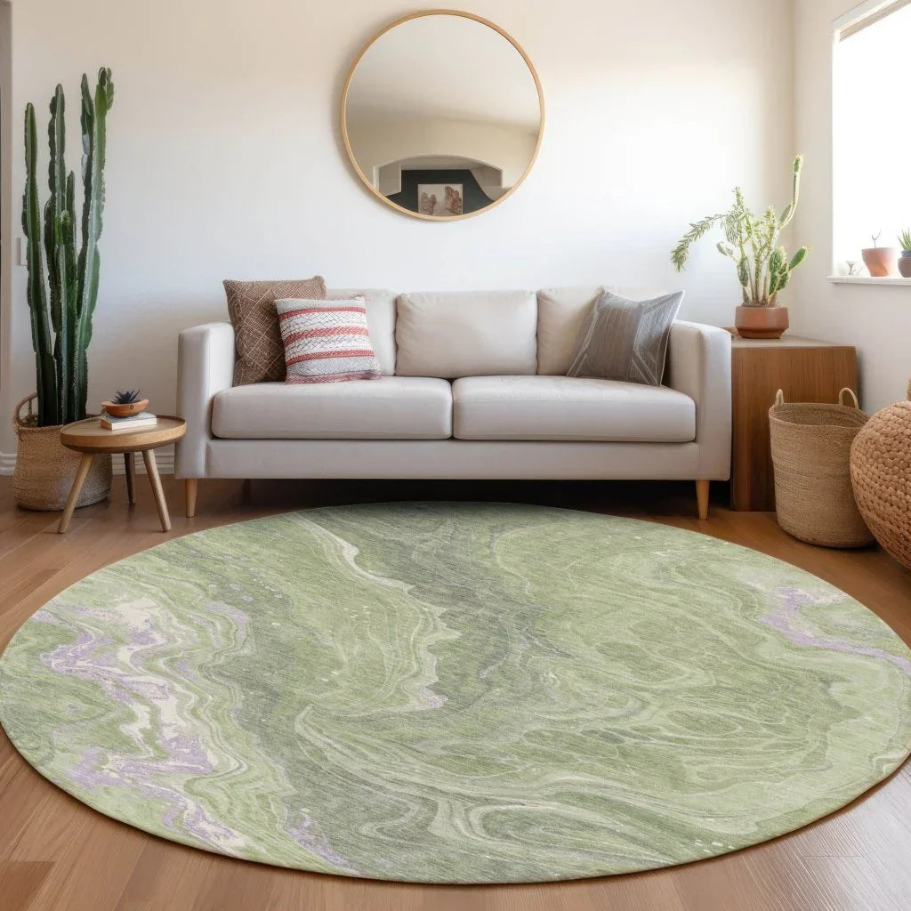Elius Green Washable Indoor - Outdoor Rug - LOOMLAN - LOOMLAN Rugs - Outdoor Rugs