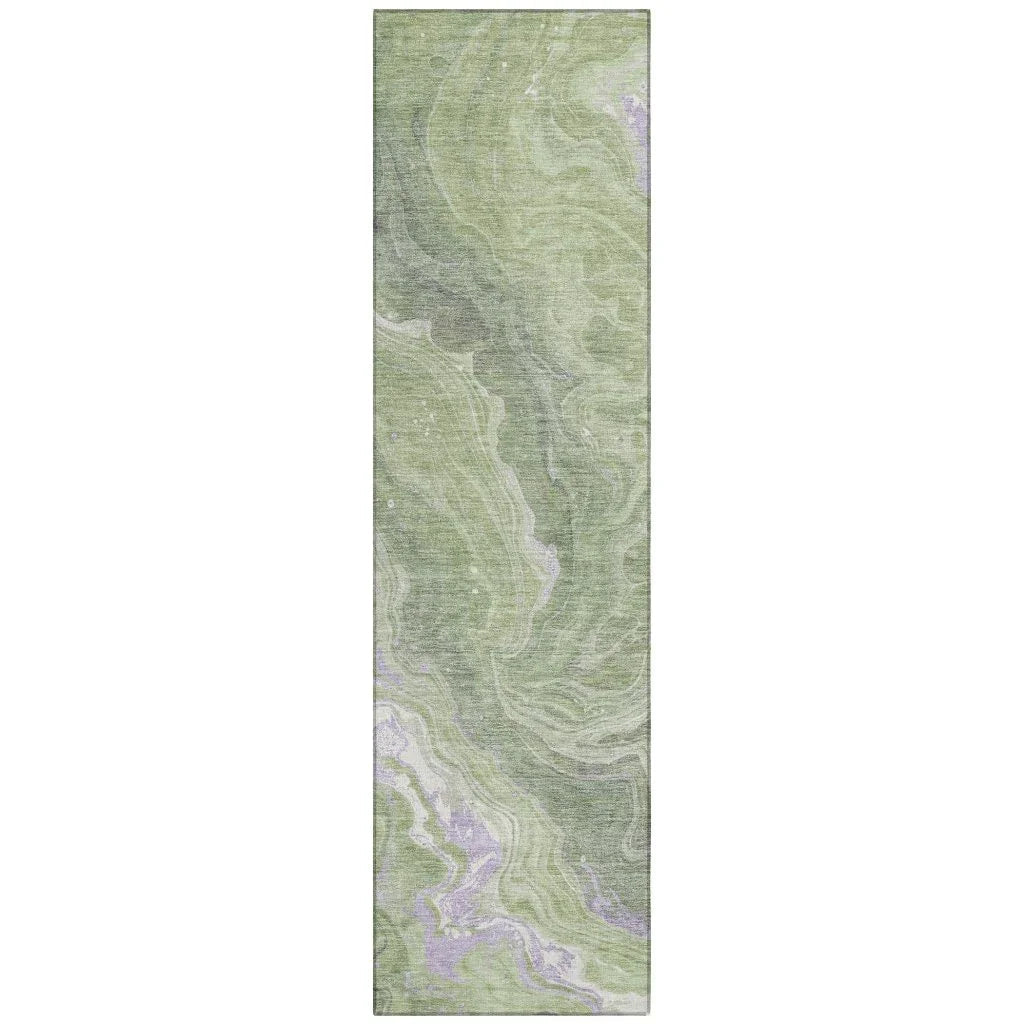 Elius Green Washable Indoor - Outdoor Rug - LOOMLAN - LOOMLAN Rugs - Outdoor Rugs