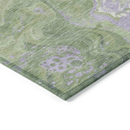 Elius Green Washable Indoor - Outdoor Rug - LOOMLAN - LOOMLAN Rugs - Outdoor Rugs