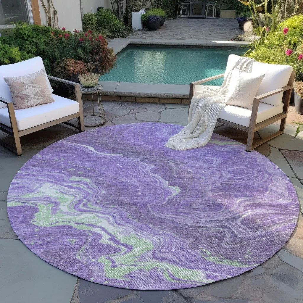 Elius Purple Washable Indoor - Outdoor Rug - LOOMLAN - LOOMLAN Rugs - Outdoor Rugs
