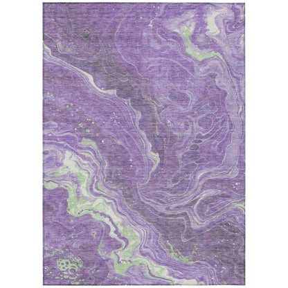 Elius Purple Washable Indoor - Outdoor Rug - LOOMLAN - LOOMLAN Rugs - Outdoor Rugs