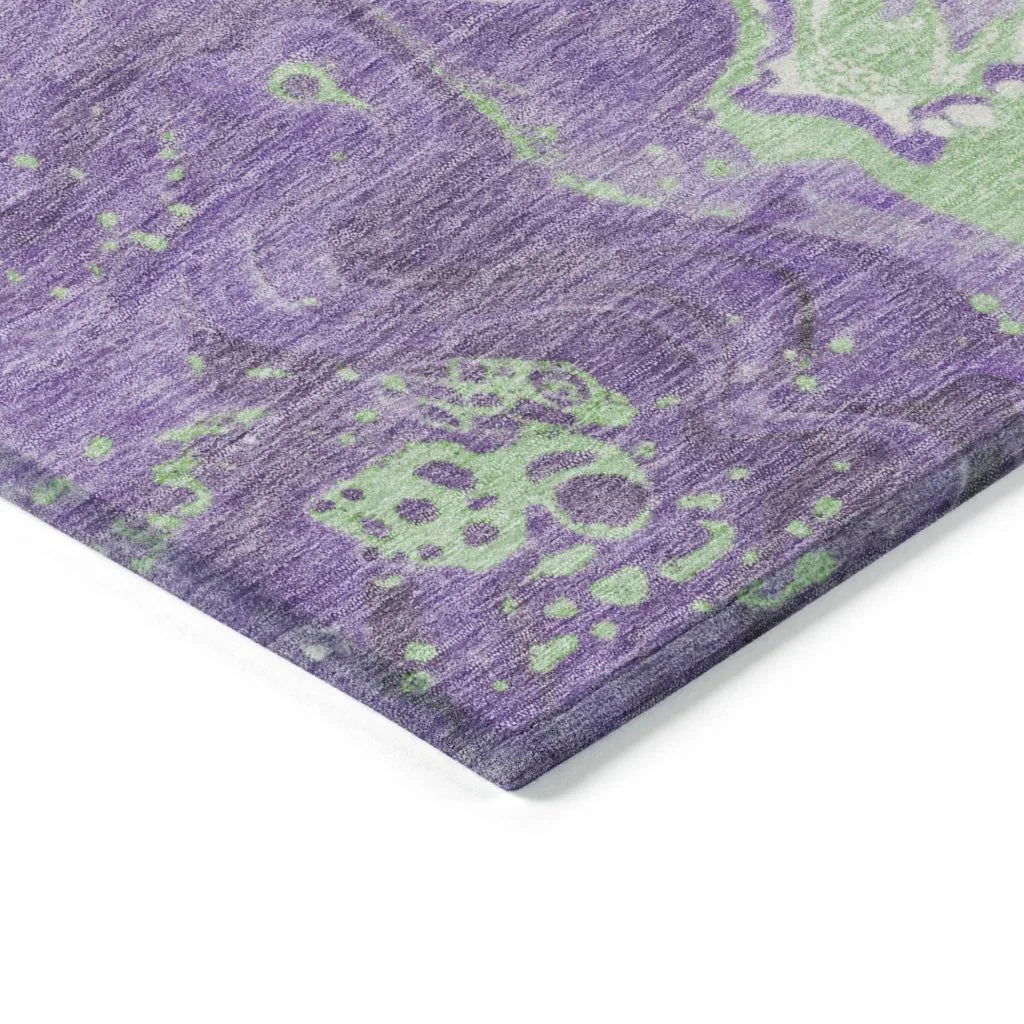 Elius Purple Washable Indoor - Outdoor Rug - LOOMLAN - LOOMLAN Rugs - Outdoor Rugs