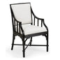 Ella Black Rattan Frame Armchair - LOOMLAN - Wildwood - Dining Chairs