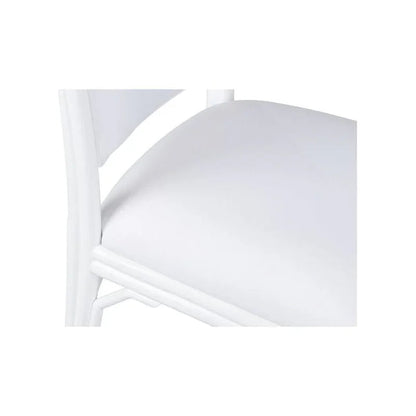Ella Rattan Frame White Side Chair - LOOMLAN - Wildwood - Dining Chairs