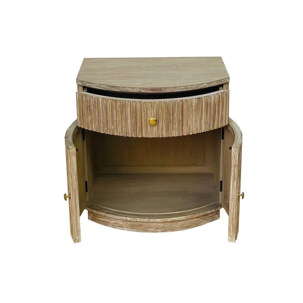 Elle One Drawer Wooden Side Table - LOOMLAN - Artesia - Side Tables