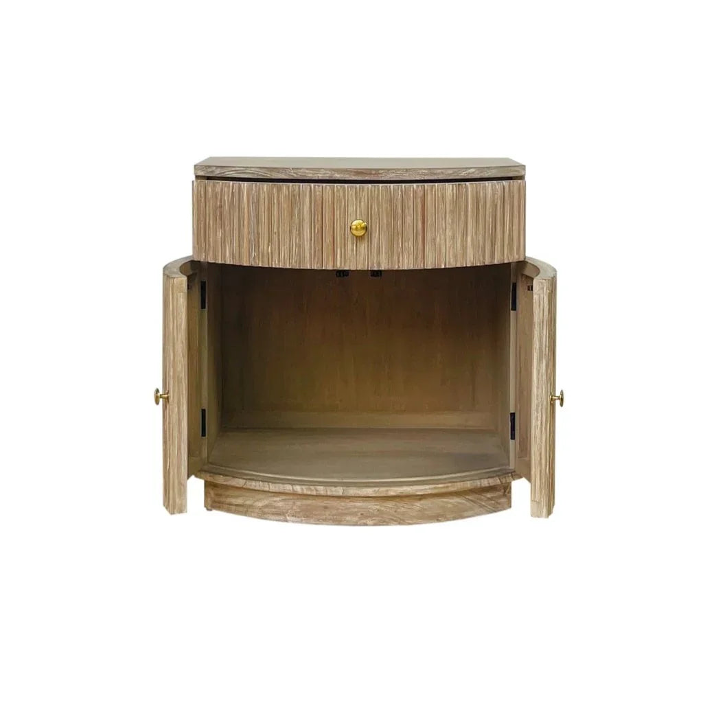 Elle One Drawer Wooden Side Table - LOOMLAN - Artesia - Side Tables