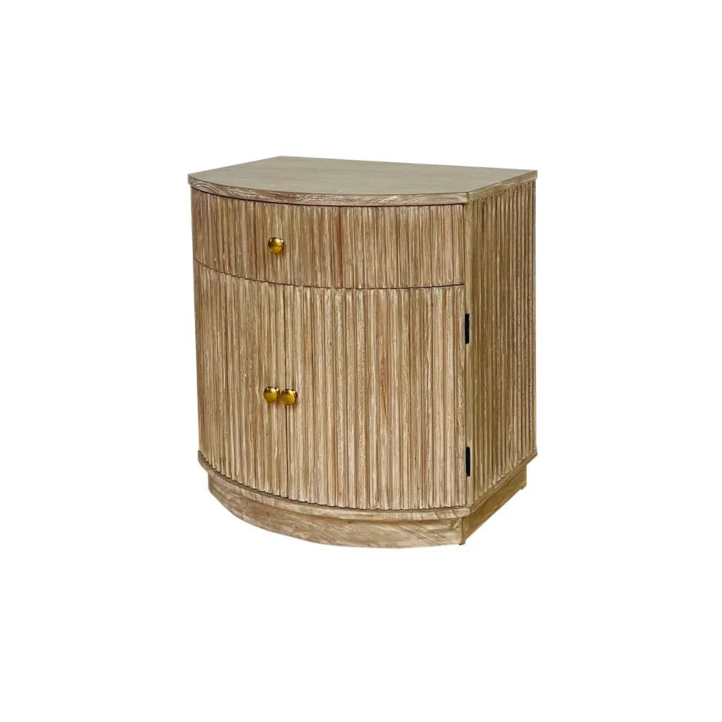 Elle One Drawer Wooden Side Table - LOOMLAN - Artesia - Side Tables