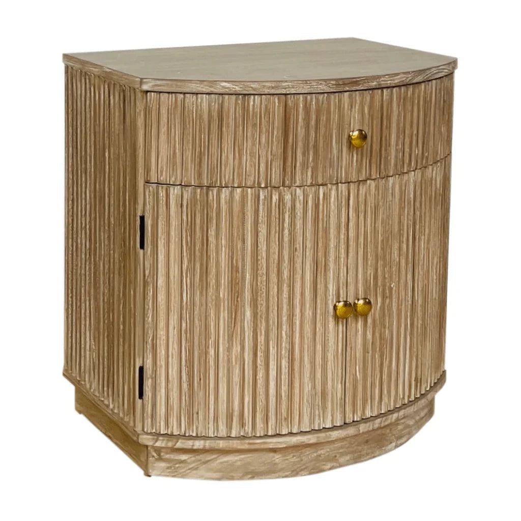 Elle One Drawer Wooden Side Table - LOOMLAN - Artesia - Side Tables