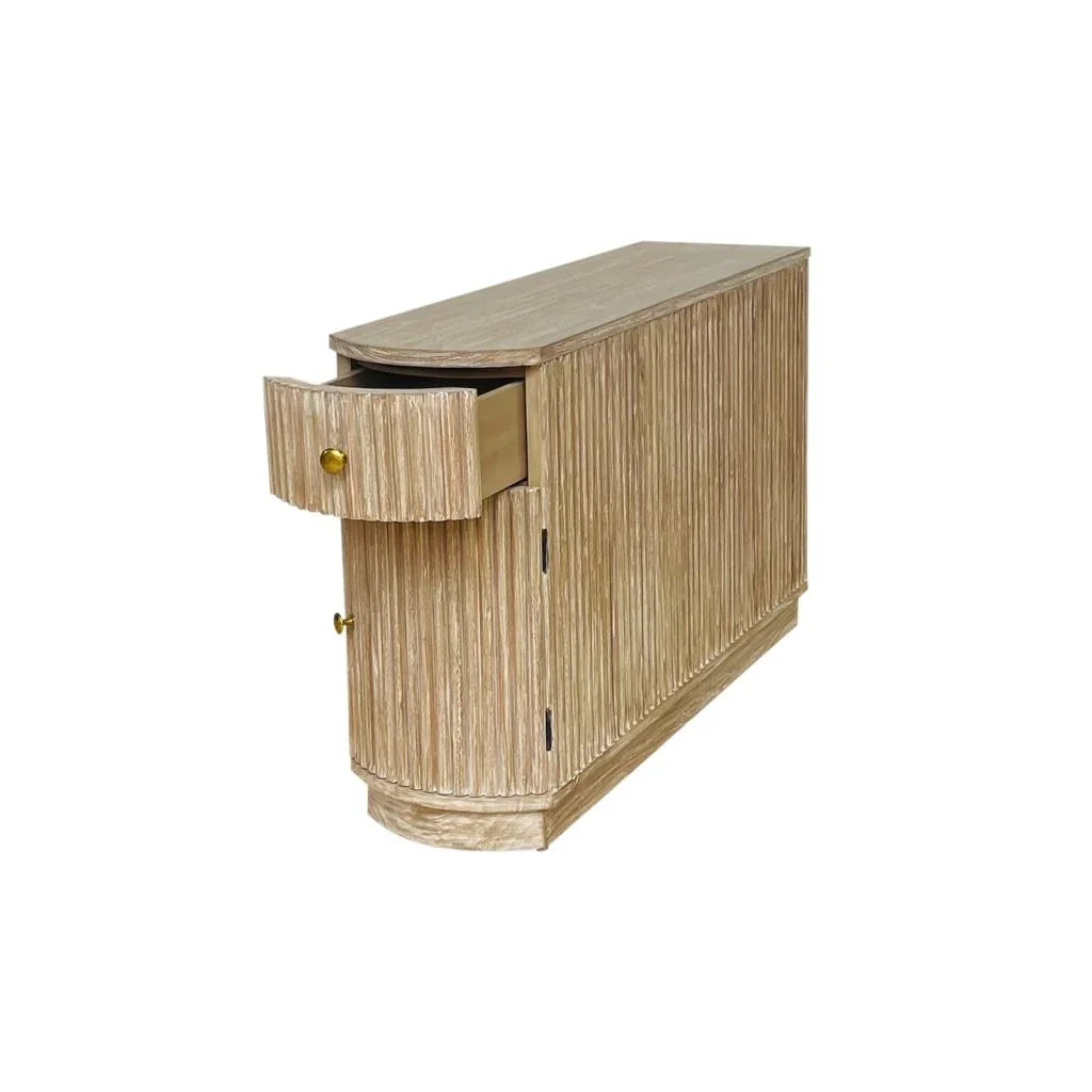 Elle One Drawer Wooden Sofa Side Table - LOOMLAN - Artesia - Side Tables