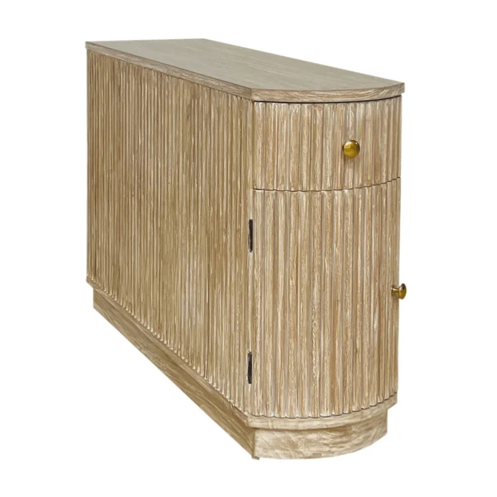 Elle One Drawer Wooden Sofa Side Table - LOOMLAN - Artesia - Side Tables