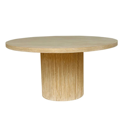Elle Wooden Round Dining Table-Dining Tables-Artesia-LOOMLAN