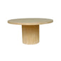 Elle Wooden Round Dining Table-Dining Tables-Artesia-Natural-LOOMLAN