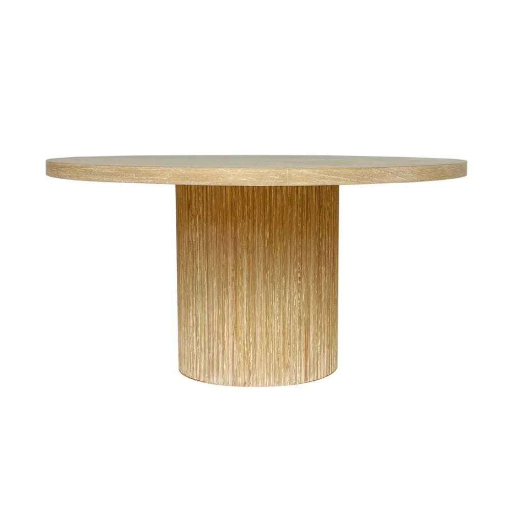 Elle Wooden Round Dining Table-Dining Tables-Artesia-LOOMLAN