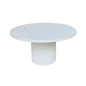 Elle Wooden Round Dining Table-Dining Tables-Artesia-White-LOOMLAN