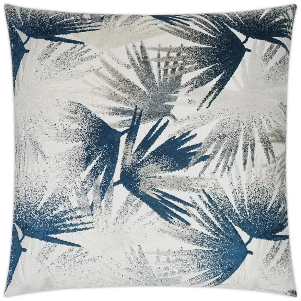 Ellendale Beach Floral Blue Large Throw Pillow Insert - LOOMLAN - D.V. Kap - Throw Pillows