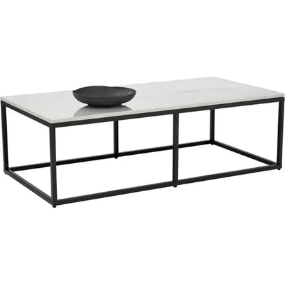 Ellery Marble Top Rectangular Coffee Table - LOOMLAN - SUNPAN - Coffee Tables
