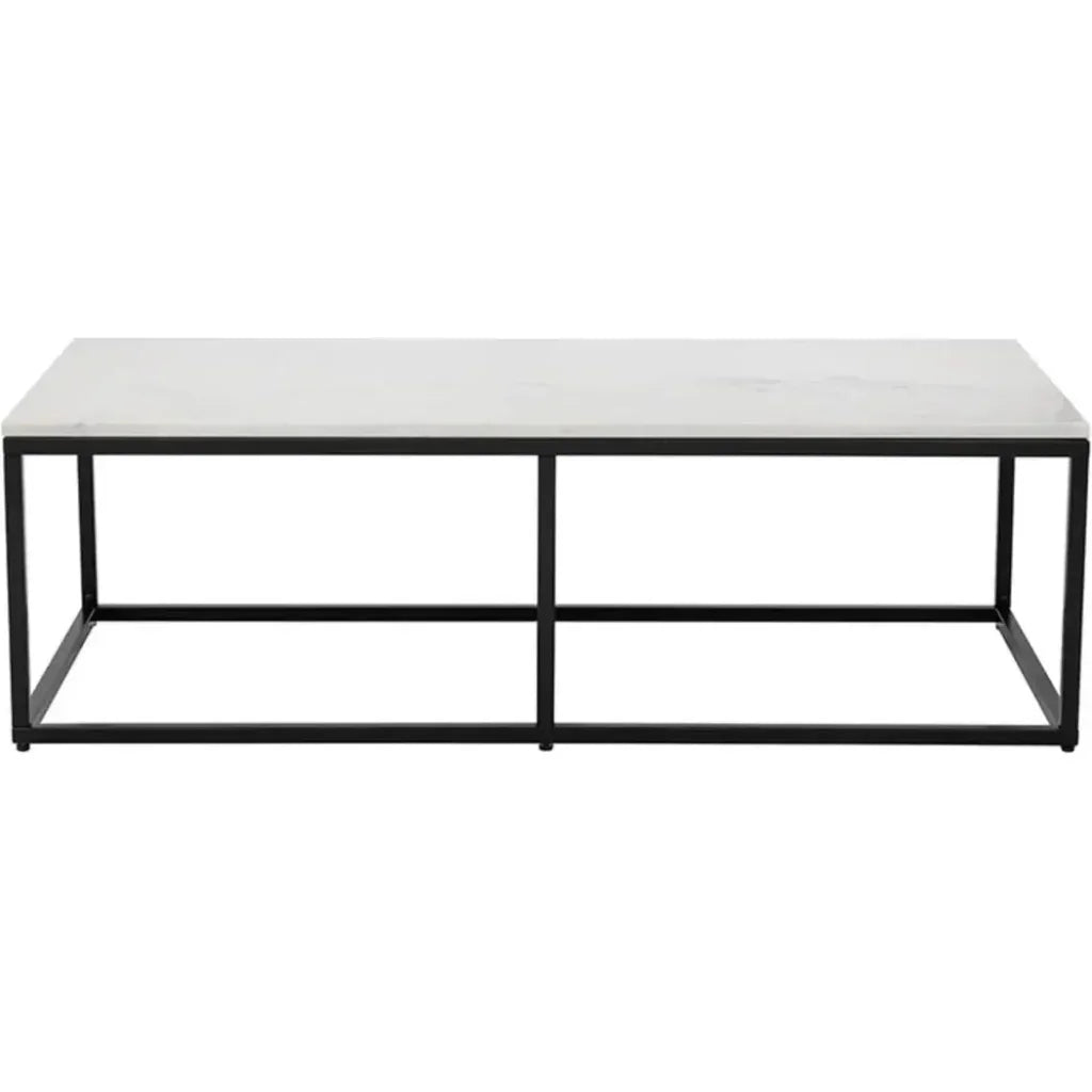 Ellery Marble Top Rectangular Coffee Table - LOOMLAN - SUNPAN - Coffee Tables