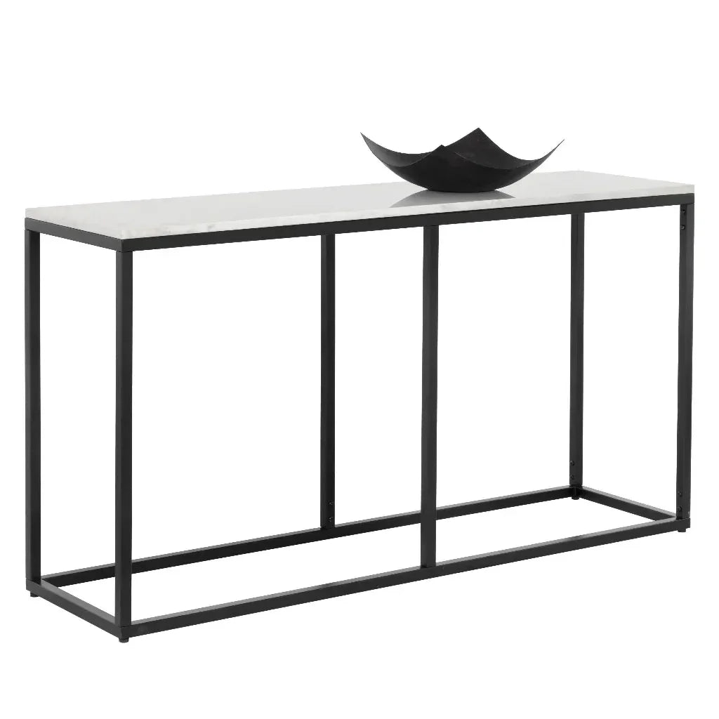 Ellery Marble Top Sofa Table - LOOMLAN - SUNPAN - Console Tables