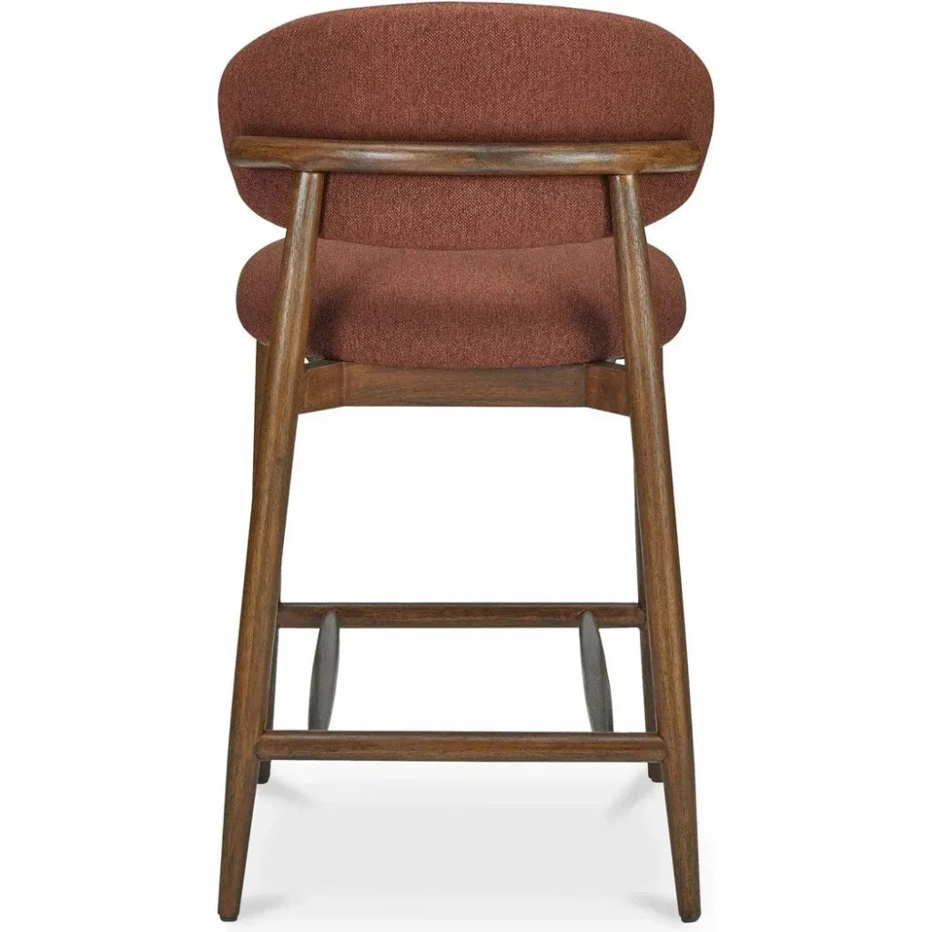 Ellie Performance Fabric Wood Frame Counter Stool - LOOMLAN - Moe's Home - Counter Stools