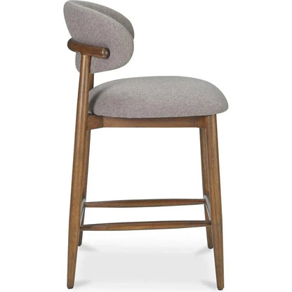 Ellie Performance Fabric Wood Frame Counter Stool - LOOMLAN - Moe's Home - Counter Stools
