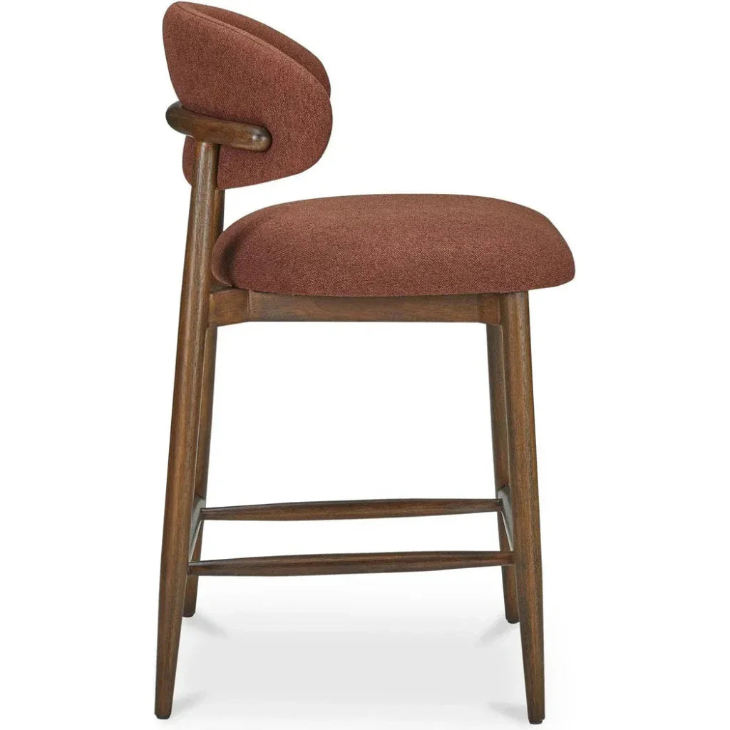 Ellie Performance Fabric Wood Frame Counter Stool - LOOMLAN - Moe's Home - Counter Stools