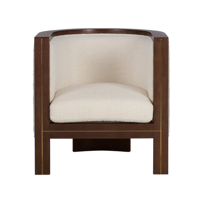 Ellington White Fabric Accent Chair