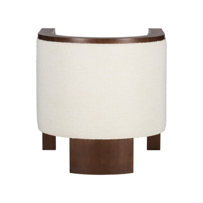 Ellington White Fabric Accent Chair