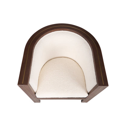 Ellington White Fabric Accent Chair