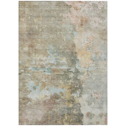 Ellior Brown Washable Indoor - Outdoor Rug - LOOMLAN - LOOMLAN Rugs - Outdoor Rugs