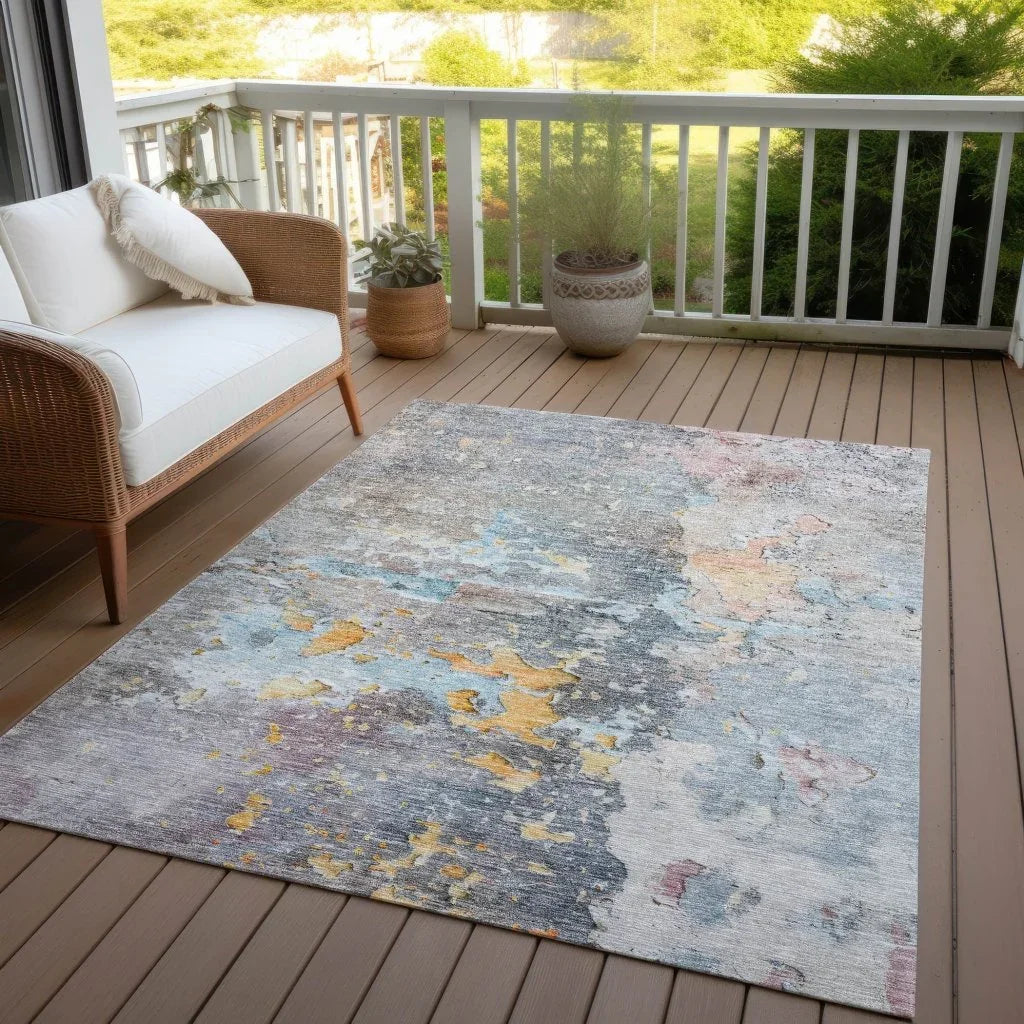 Ellior Granite Washable Indoor - Outdoor Rug - LOOMLAN - LOOMLAN Rugs - Outdoor Rugs