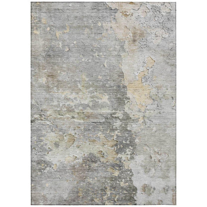 Ellior Gray Washable Indoor - Outdoor Rug - LOOMLAN - LOOMLAN Rugs - Outdoor Rugs