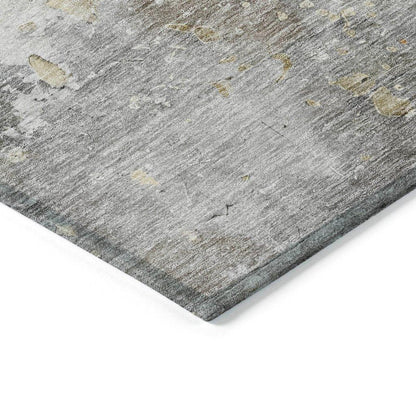 Ellior Gray Washable Indoor - Outdoor Rug - LOOMLAN - LOOMLAN Rugs - Outdoor Rugs